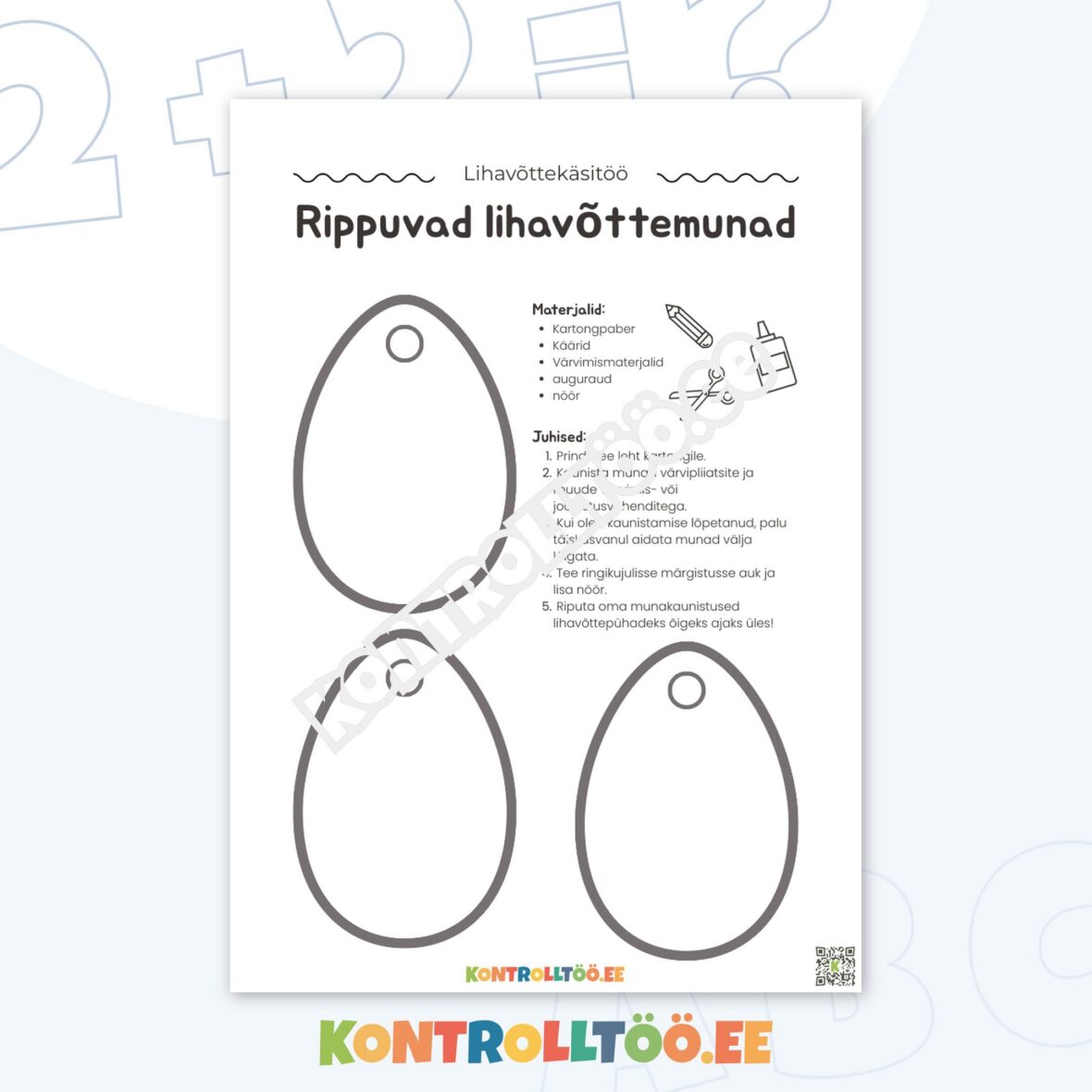 Lihavõttekäsitöö – Rippuvad lihavõttemunad: Tee ise vahvad kevadekaunistused!